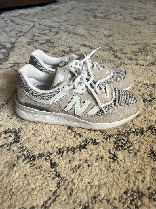 New Balance Shoes - New Balance Neutral Gray and White 997 Style Sneakers